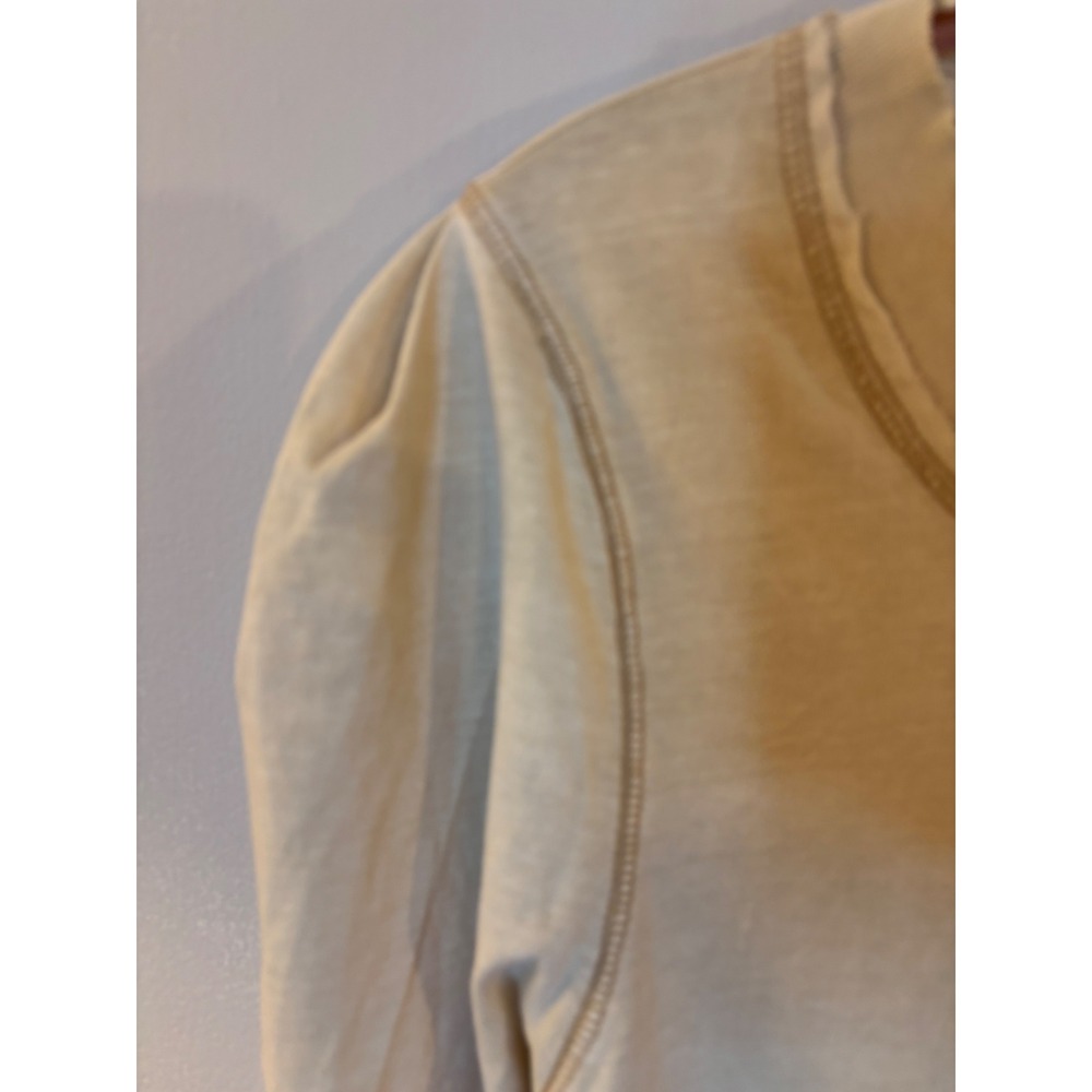 We The Free People Beige Cotton 3/4 Sleeve T Shirt M - Picture 2 of 6